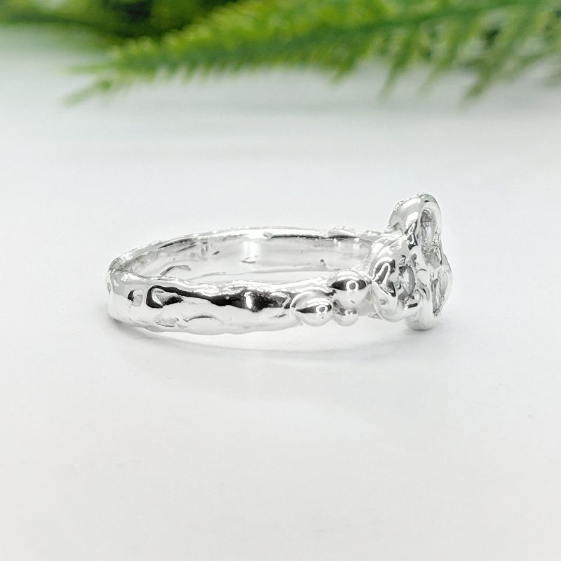 Silver CZ Cluster ring