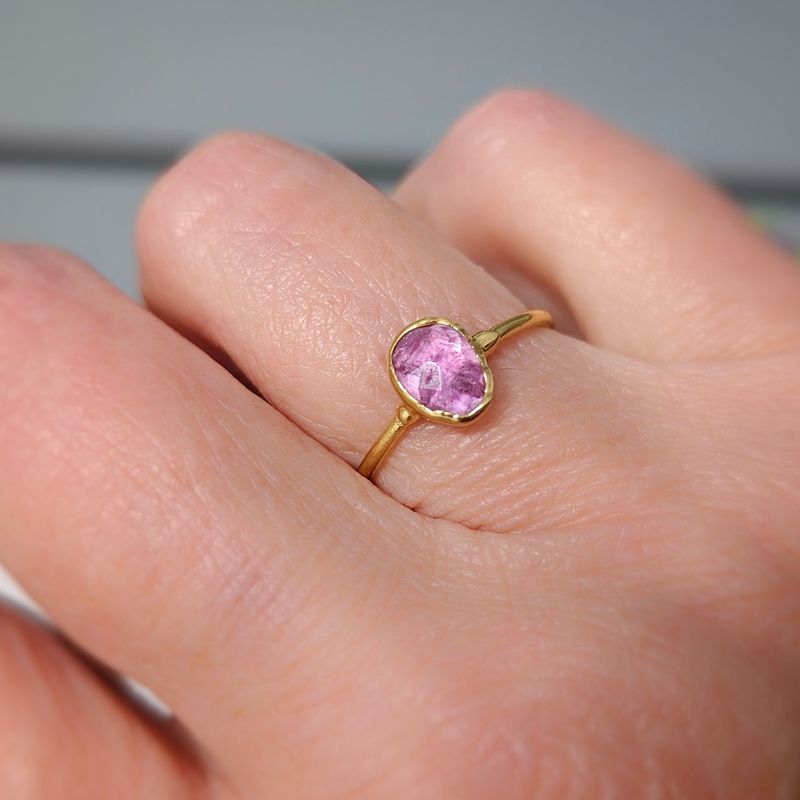 Pink Tourmaline ring