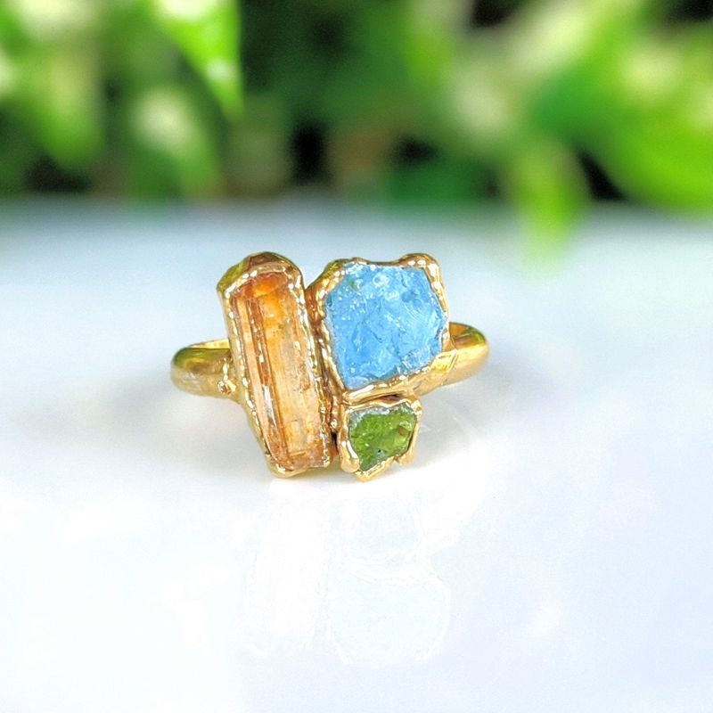 Bague multi-Tourmalines en Argent