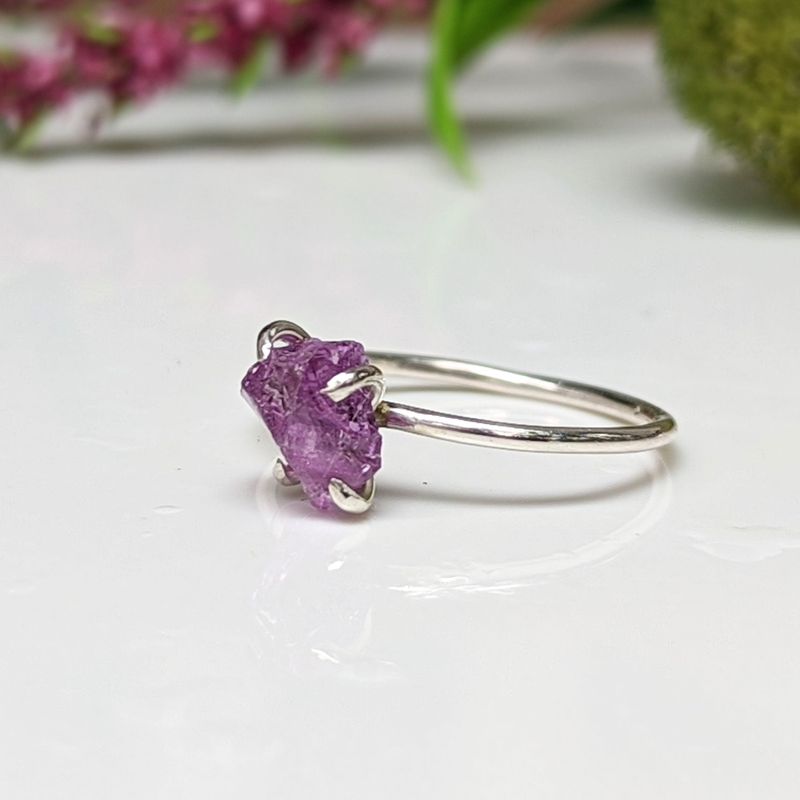 Raw Alexandrite ring in Sterling Silver