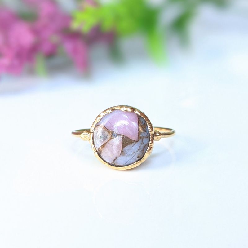 Bague Cuivre Opale Rose
