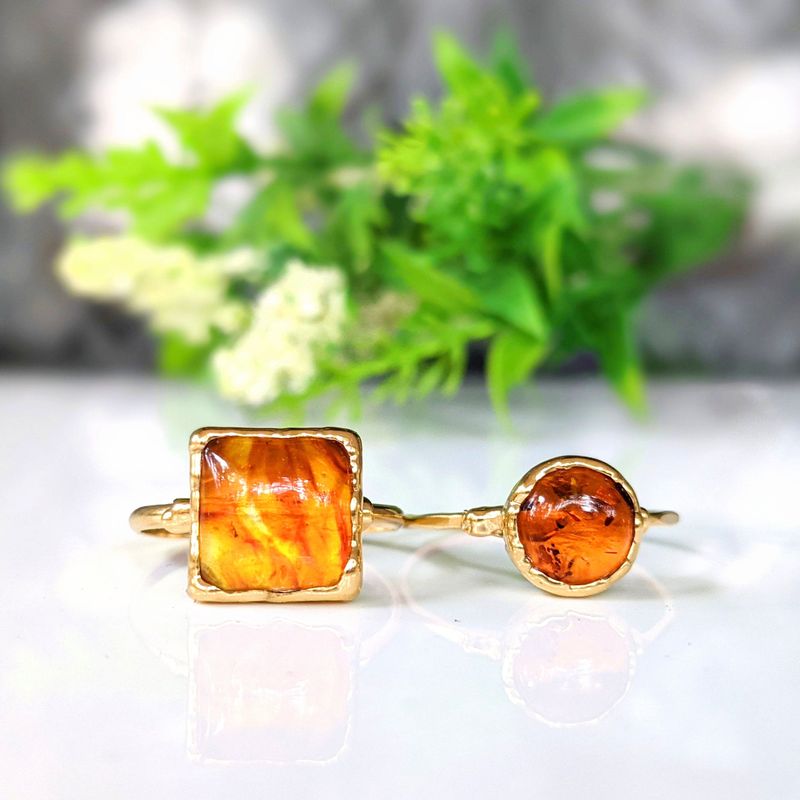Bague Ambre en Or