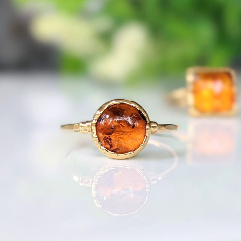 Bague Ambre en Or