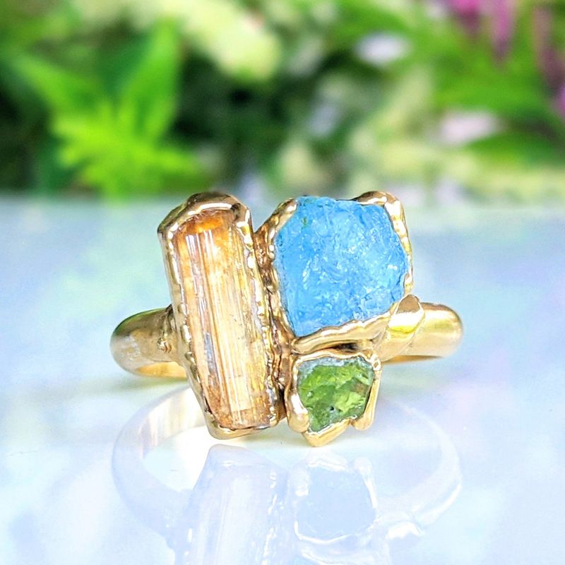 Bague multi-Tourmalines en Argent