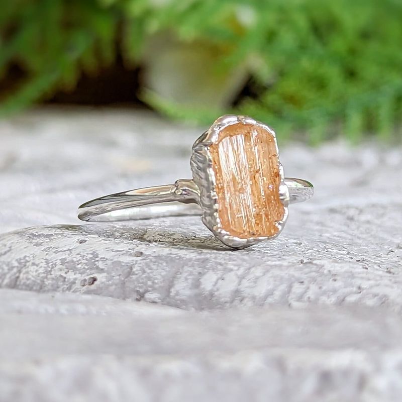 Raw Topaz ring