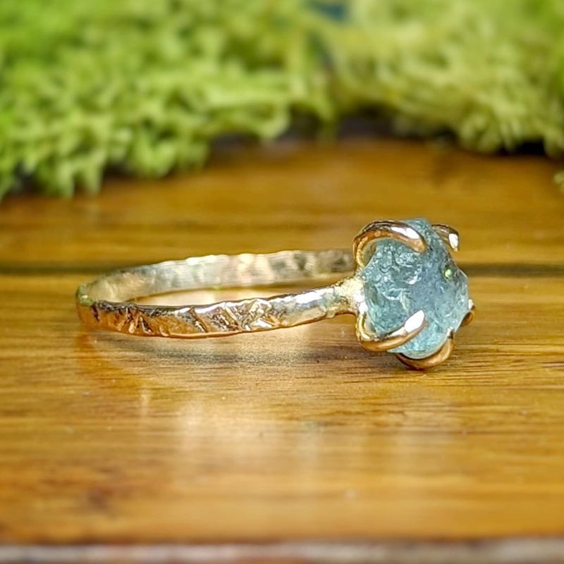 Raw Montana Sapphire ring