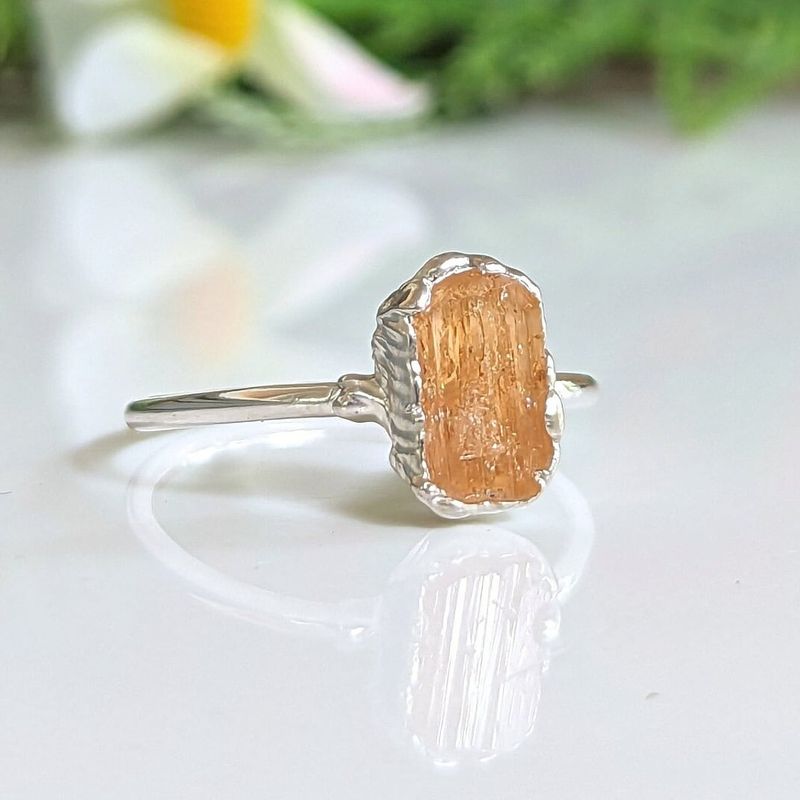 Raw Topaz ring