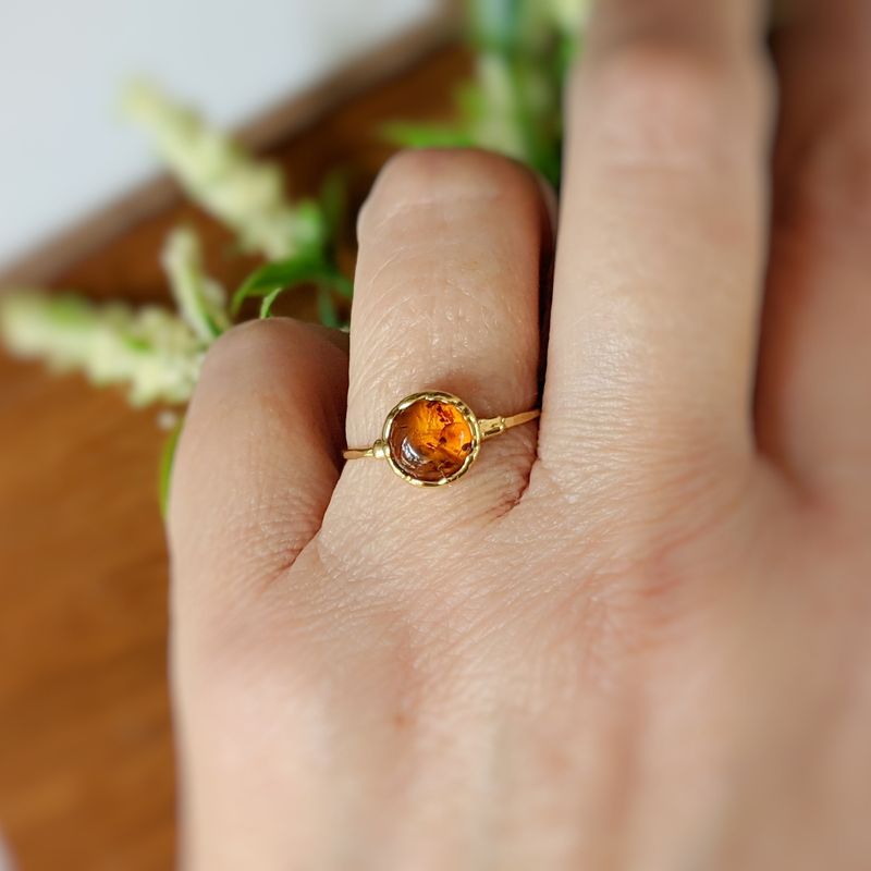 Bague Ambre en Or