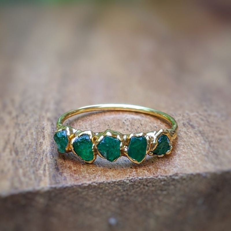 Bague Éternité avec Émeraudes