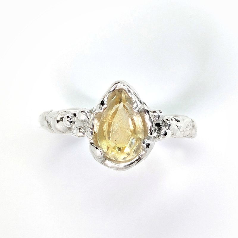 Natural Citrine Silver ring