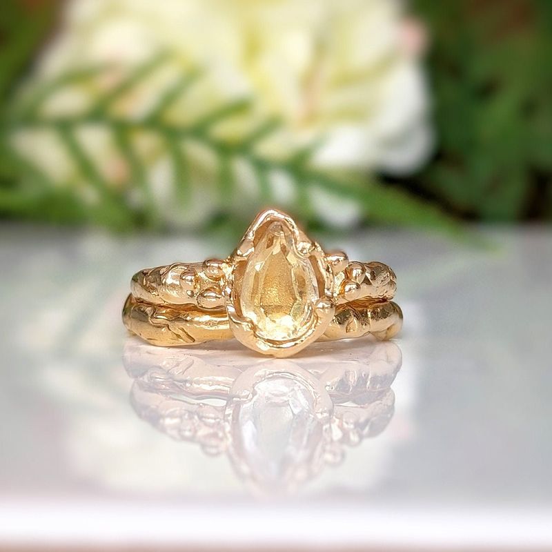 Natural Citrine Silver ring