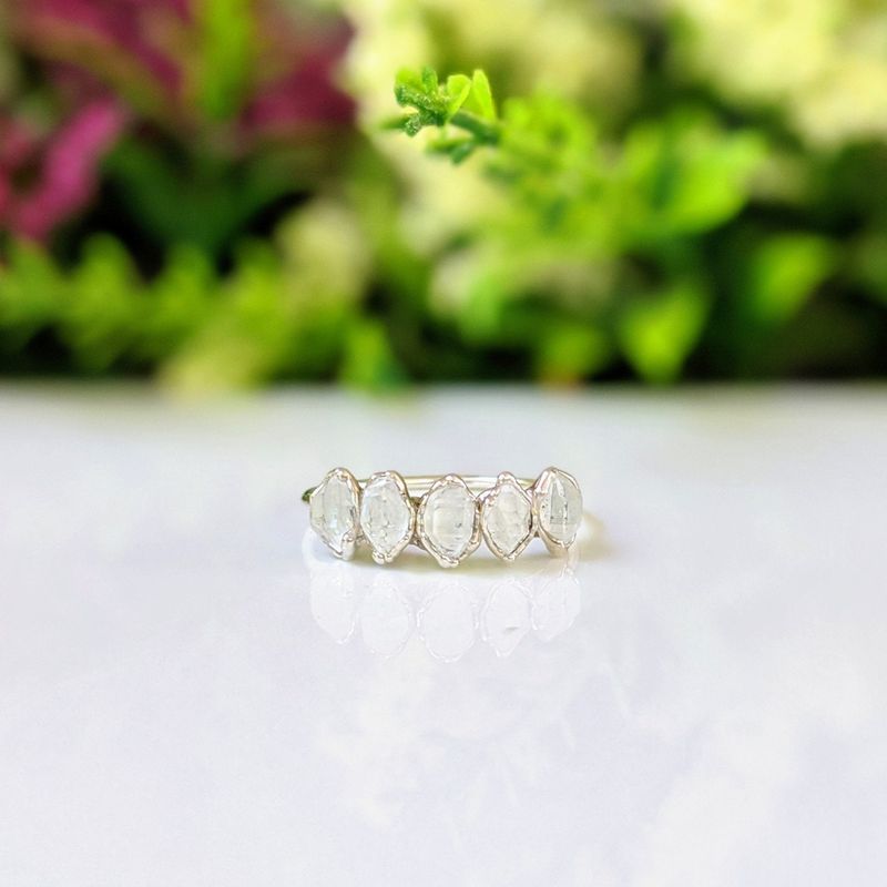 Bague éternité argent diamant Herkimer