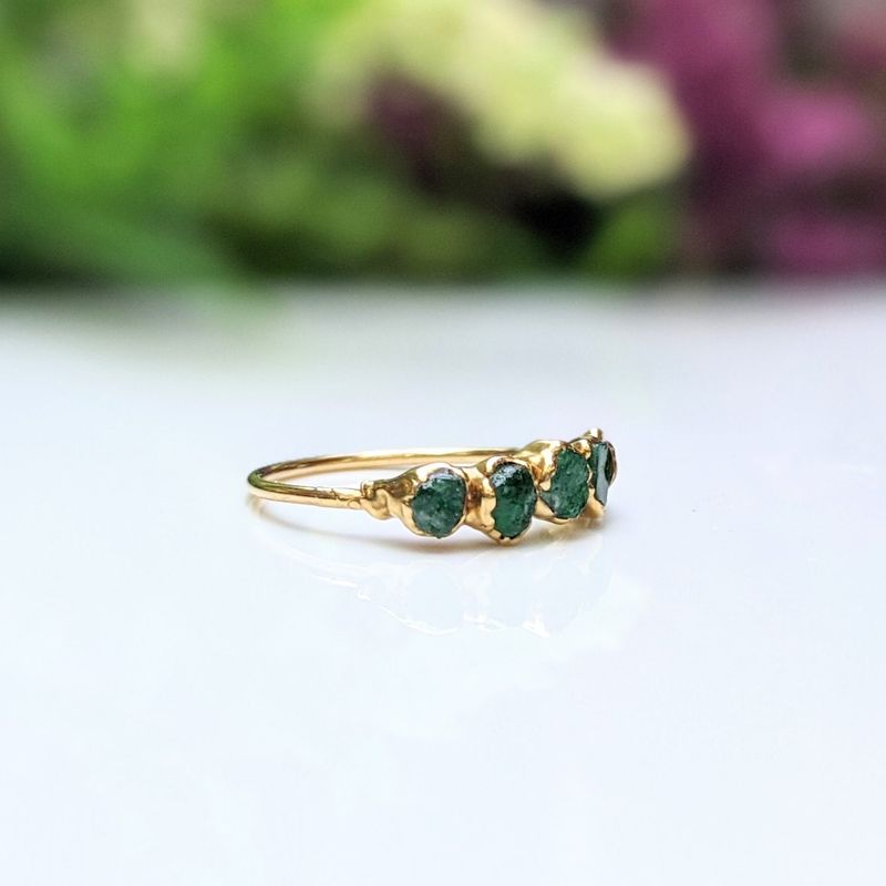 Bague Éternité avec Émeraudes