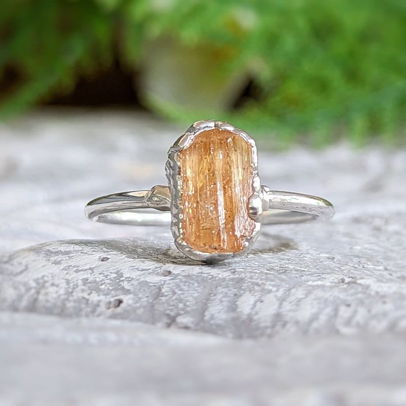 Raw Topaz ring