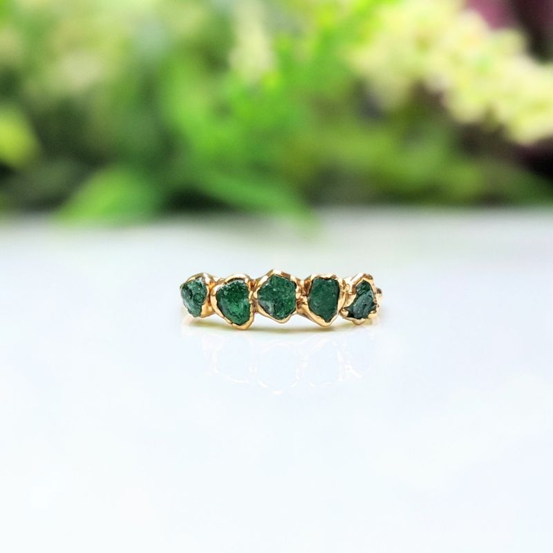 Bague Éternité avec Émeraudes