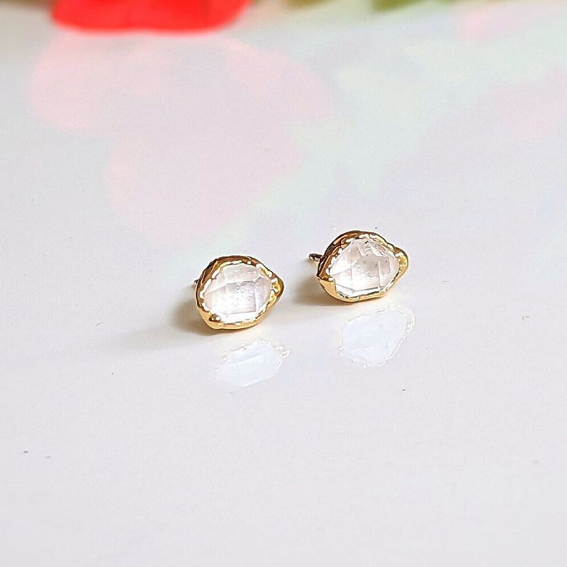 Herkimer diamond stud earrings