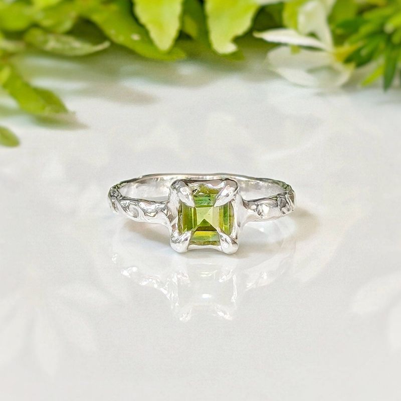 Solid Gold Peridot ring