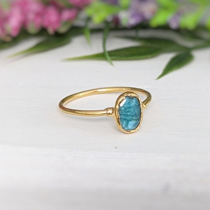 Blue Tourmaline ring