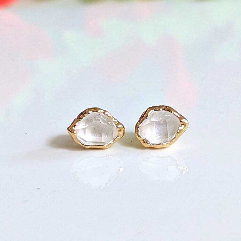 Herkimer diamond stud earrings