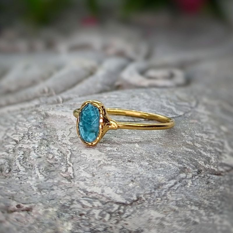 Blue Tourmaline ring