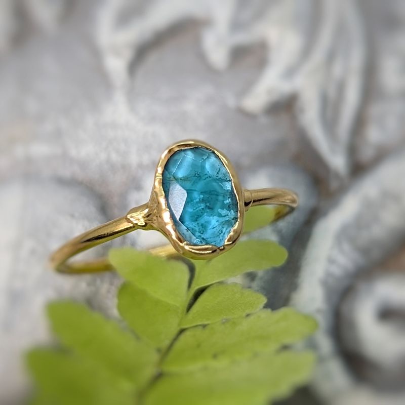 Blue Tourmaline ring