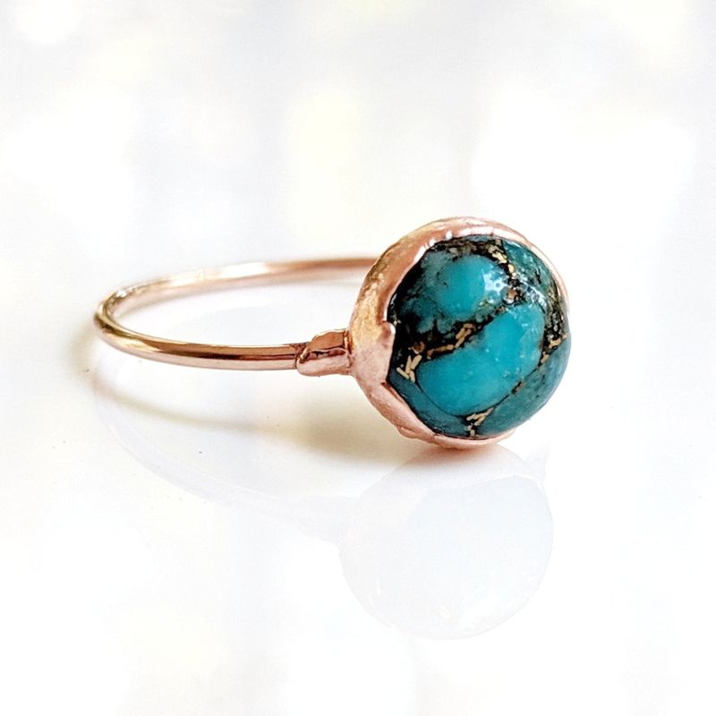 Bague Cuivre Turquoise Naturelle