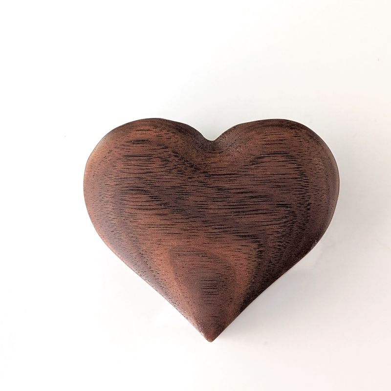 ADD-ON - Heart shape wooden ring gift box