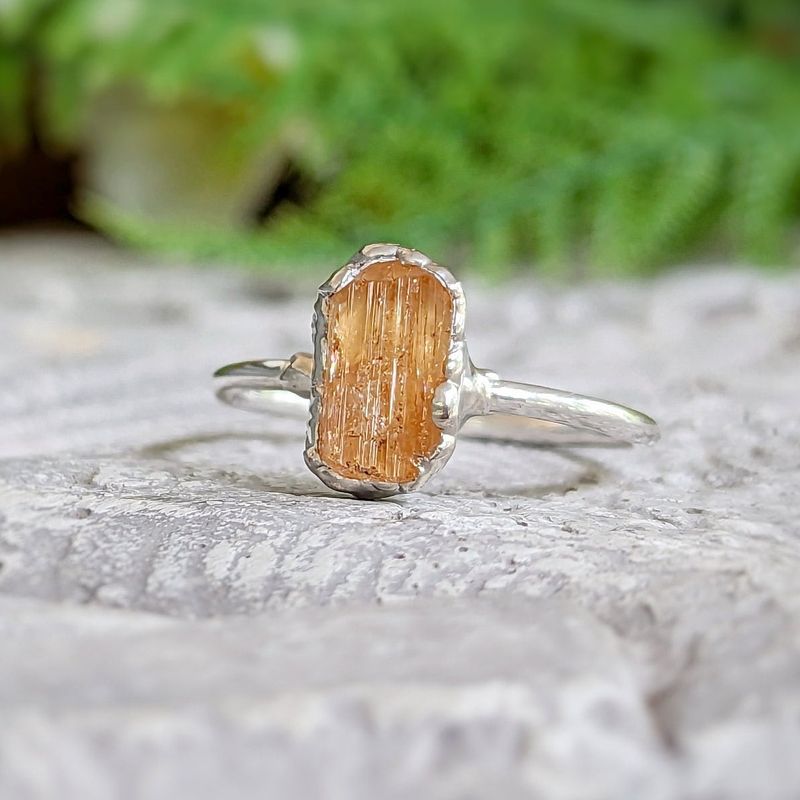 Raw Topaz ring