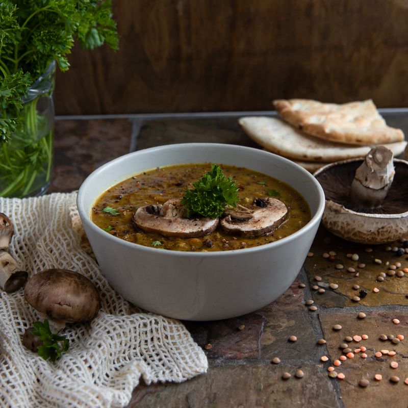 Soupe aux Lentilles & Champignons
