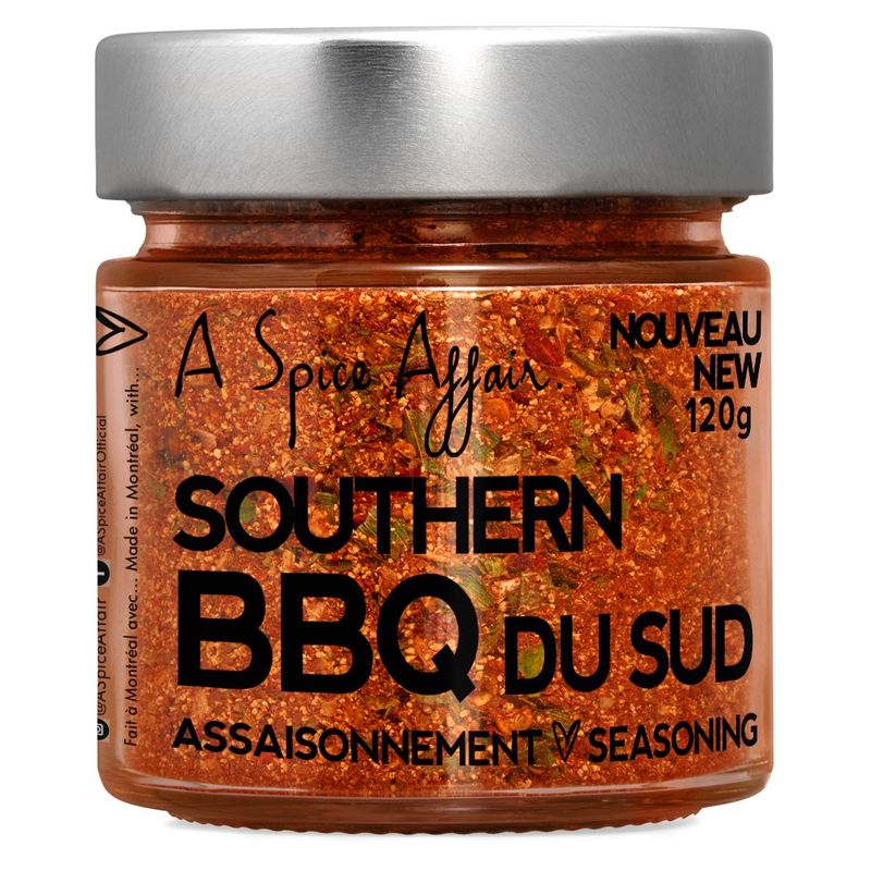 Assaisonnement BBQ du Sud A Spice Affair. Pot de 120g (4.2 oz)