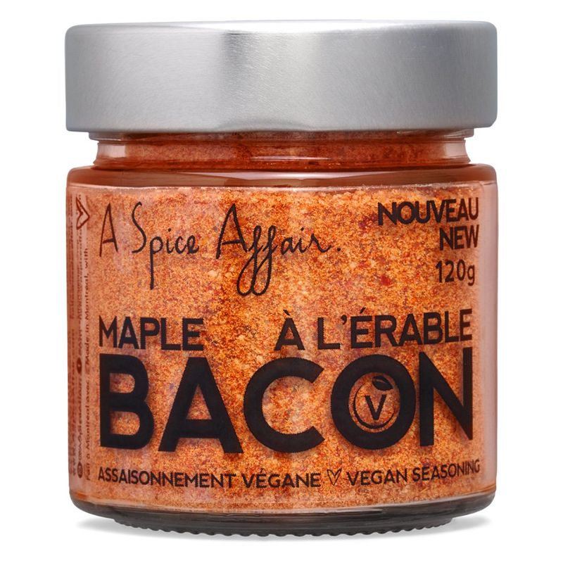 Assaisonnement Bacon À l'Érable A Spice Affair. Pot de 120g (4.2 oz)