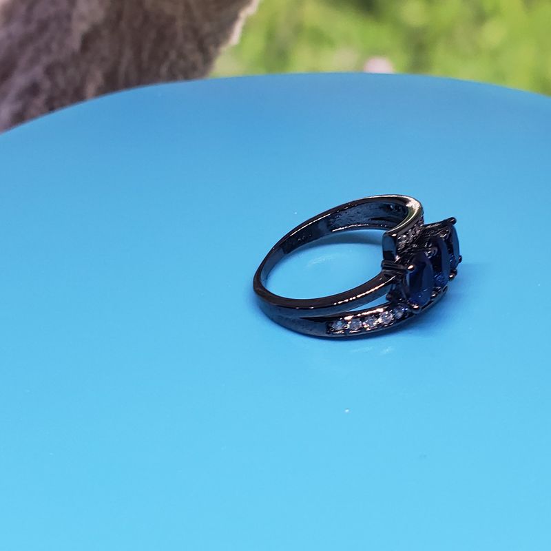 (BAG-025) Bague Élégance en Noir