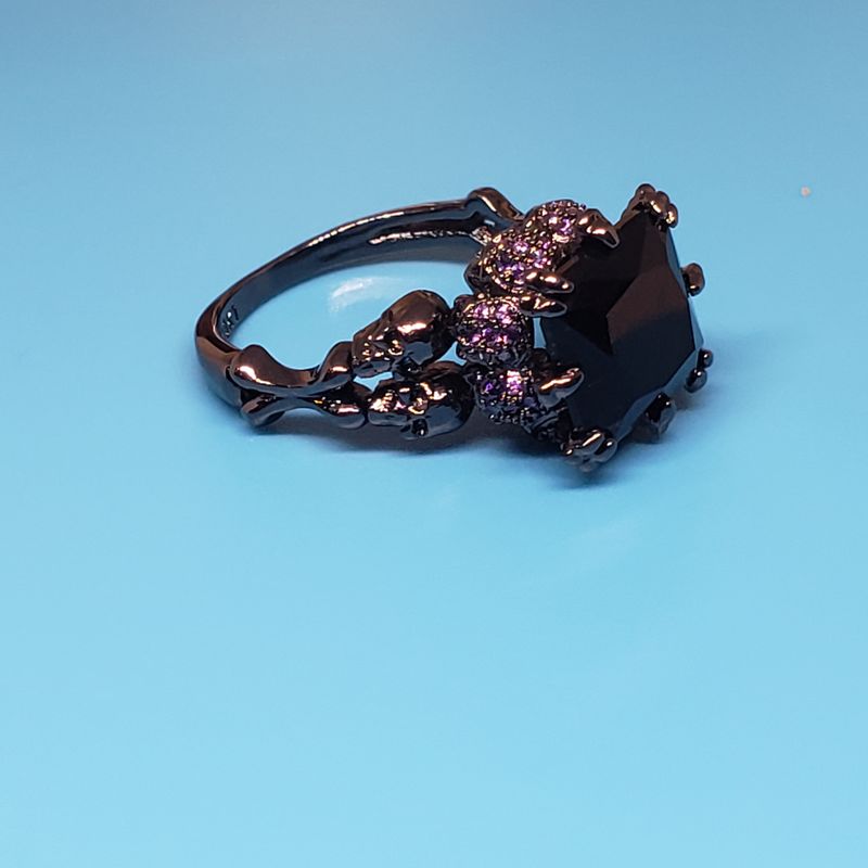 (BAG-010) Bague Élégance en Noir