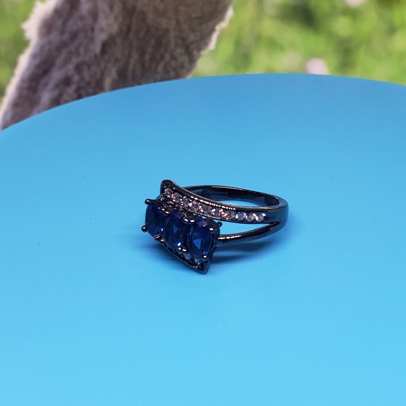 (BAG-025) Bague Élégance en Noir