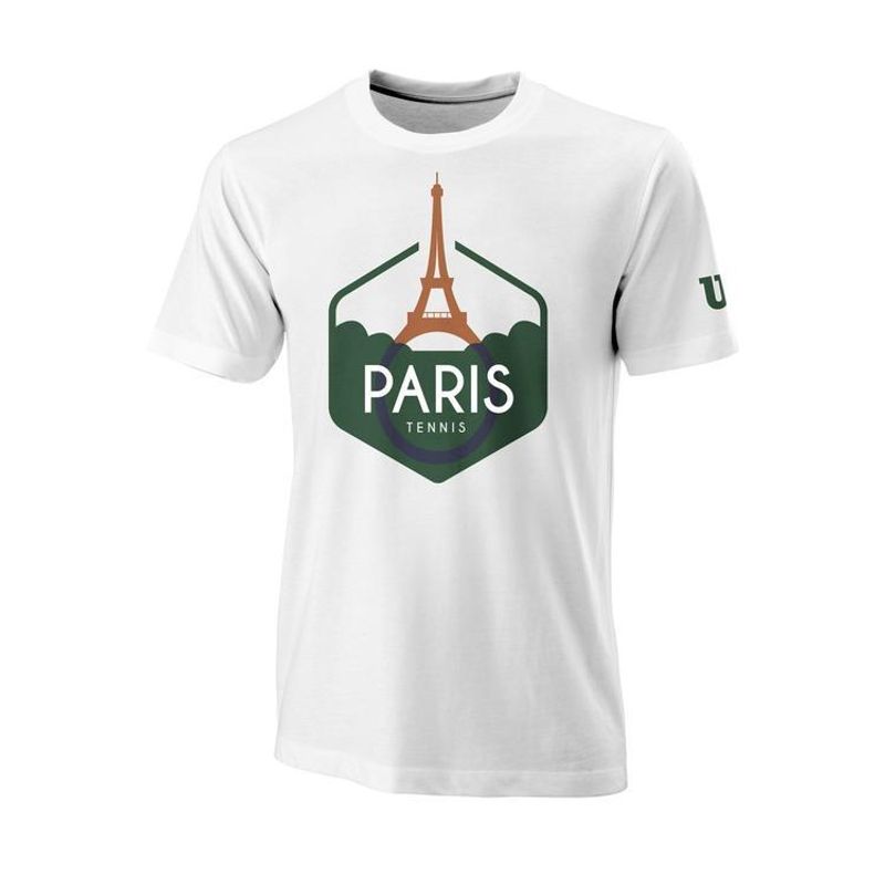 T-Shirt Tennis Wilson Paris Blanc S