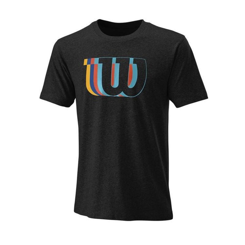 T-Shirt Tennis Wilson Blur Noir L