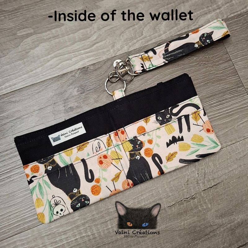 Ensemble Porte feuilles, ensemble porte clés, Porte Cartes, Avec élastique, coton, fait à la main