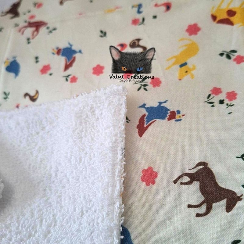 6 débarbouillettes pour bébés, lingettes, lavable et réutilisable, 100% coton et ratine de coton