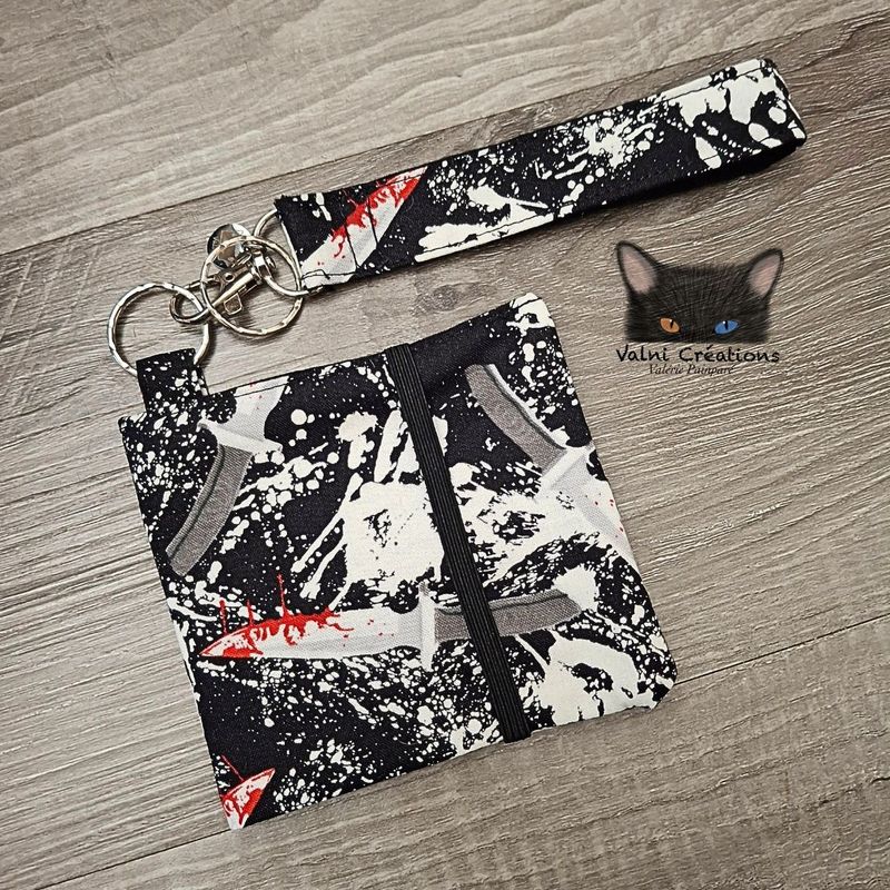 Ensemble Porte feuilles, ensemble porte clés, Porte Cartes, Avec élastique, Halloween, horreur
