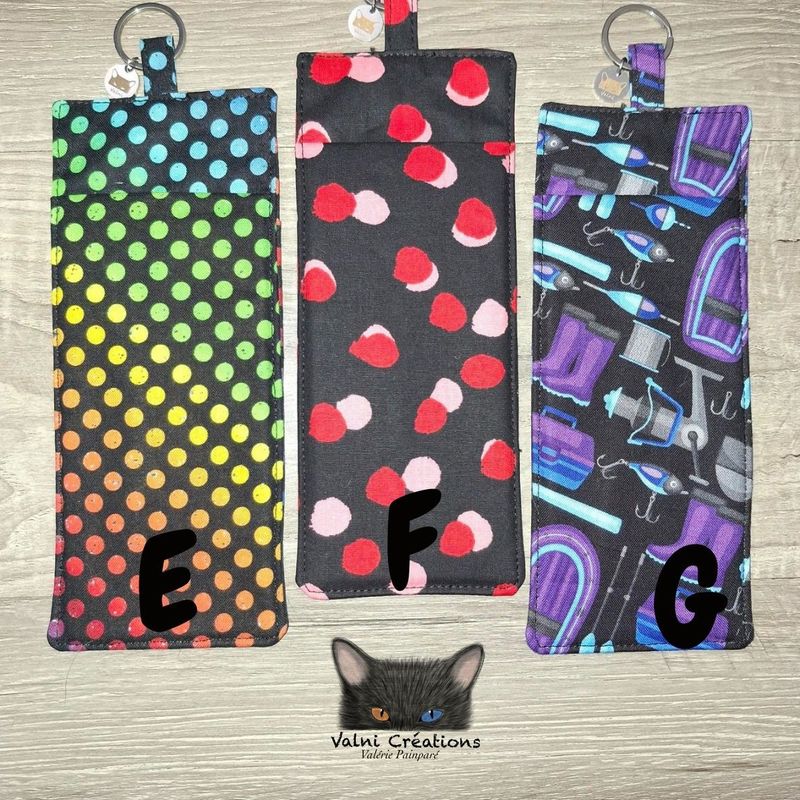 Porte lunette, Porte-stylos, porte-crayons, lanière, infirmière, éducatrice, pochette, 100% coton