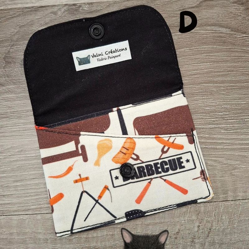 Petit Porte feuille, Porte Cartes, Petite Pochette, Pochette Colorée, porte carte Café, Barbecue
