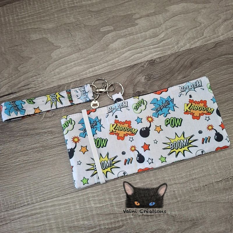 Petit Porte feuille, Porte Cartes, Petite Pochette, Porte Cartes d'affaires, Héros, tissu, Coton