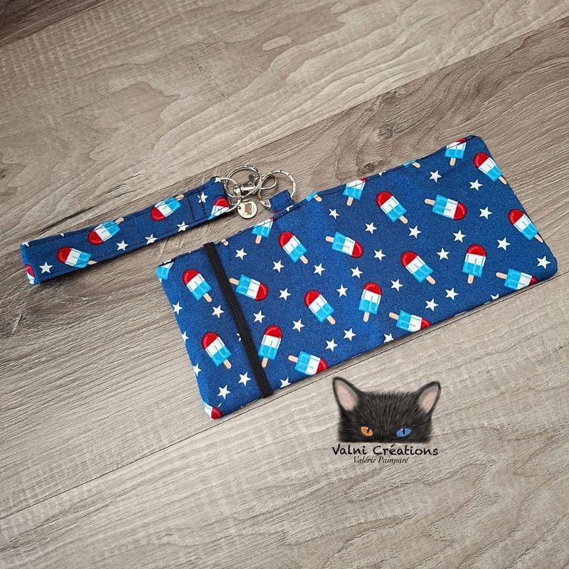Petit Porte feuille, Porte Cartes, Petite Pochette, Porte Cartes d'affaires, Popsicle, tissu, Coton