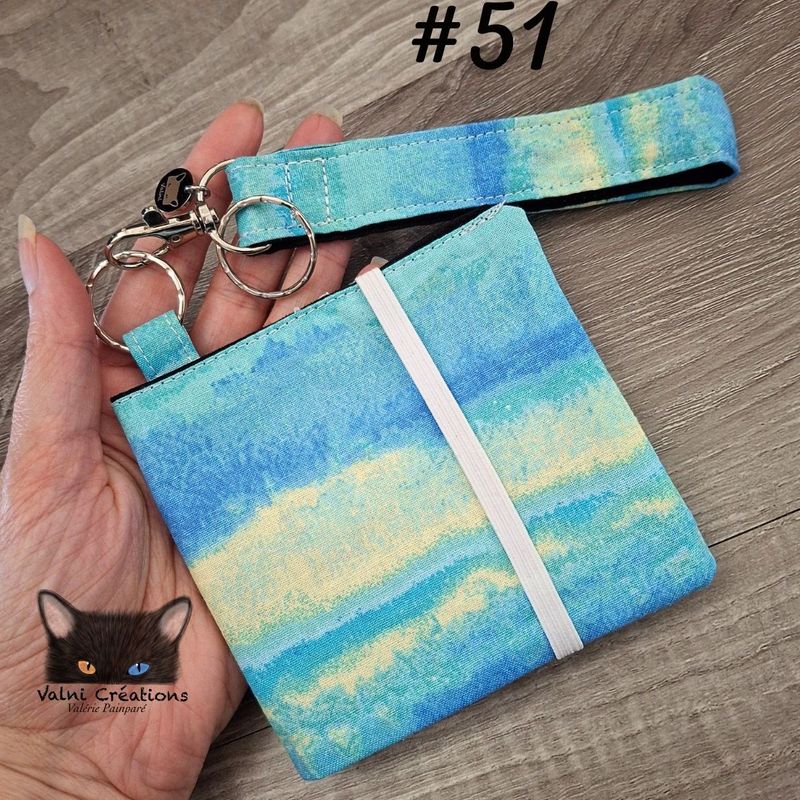 Petit Porte feuille, Porte Cartes, Petite Pochette, Porte Cartes d'affaires, La mer, tissu, Coton