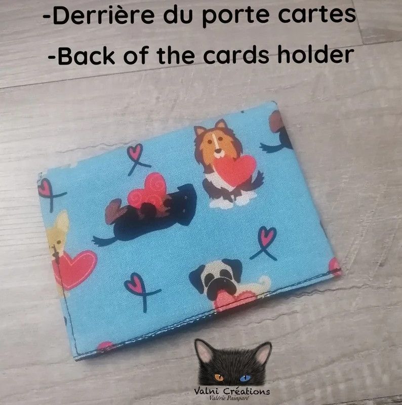 Petit Porte feuille, Porte Cartes, Petite Pochette, Pochette Chien, Porte Cartes Crédits, chien