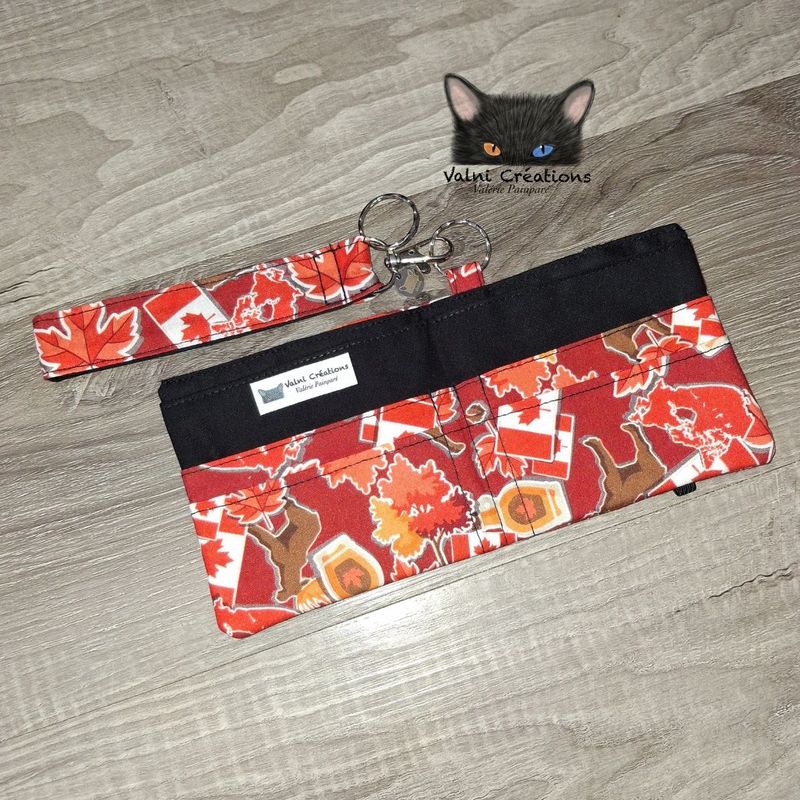 Ensemble Porte feuilles, ensemble porte clés, kit, Porte Cartes, Avec élastique, 100% coton