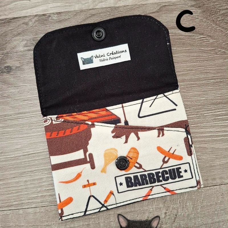 Petit Porte feuille, Porte Cartes, Petite Pochette, Pochette Colorée, porte carte Café, Barbecue