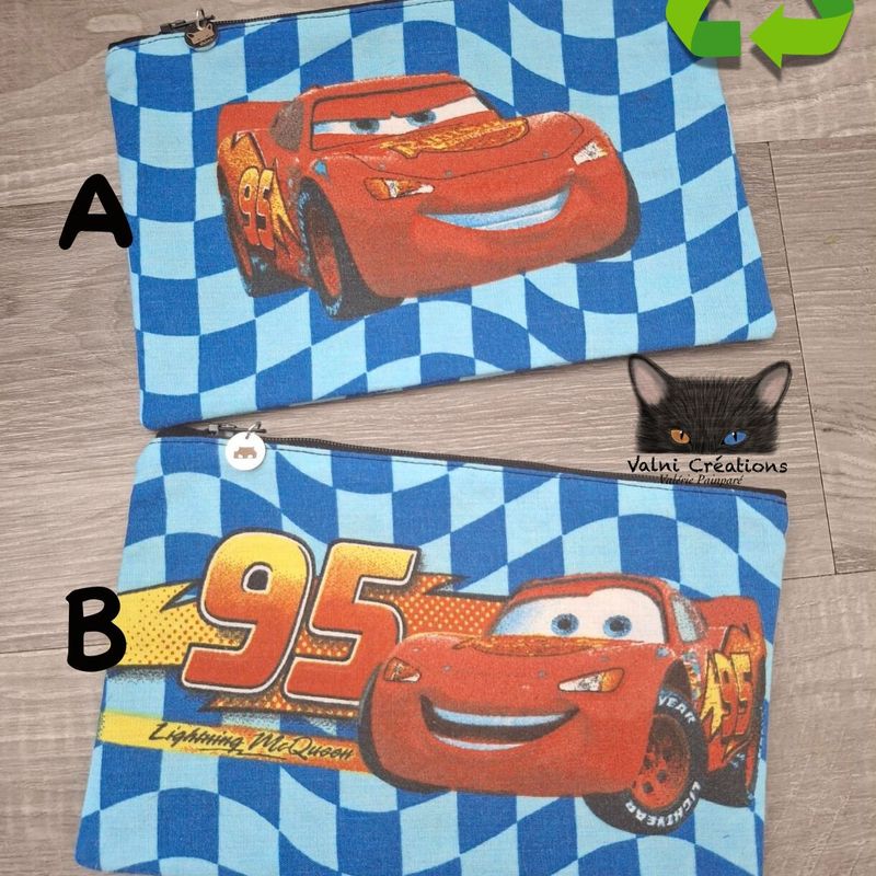 Étui à crayons, pochette, trousse à crayons, étui pour enfants, Recycler, Mc Queen, Voiture