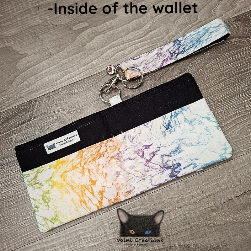 Ensemble Porte feuilles, ensemble porte clés, Porte Cartes, Avec élastique, Éclair, fait main