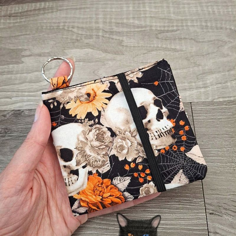 Petit Porte feuille, Porte Cartes, Petite Pochette, Avec élastique, Porte Cartes d'affaires, Coton